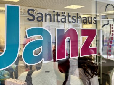 Schaufenster Sanitätshaus Janz